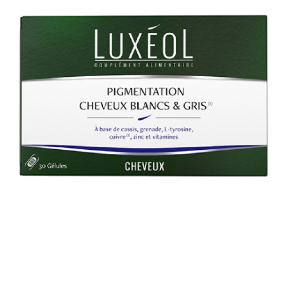 Luxéol - Pigmentation cheveux blancs et gris - 30 gélules