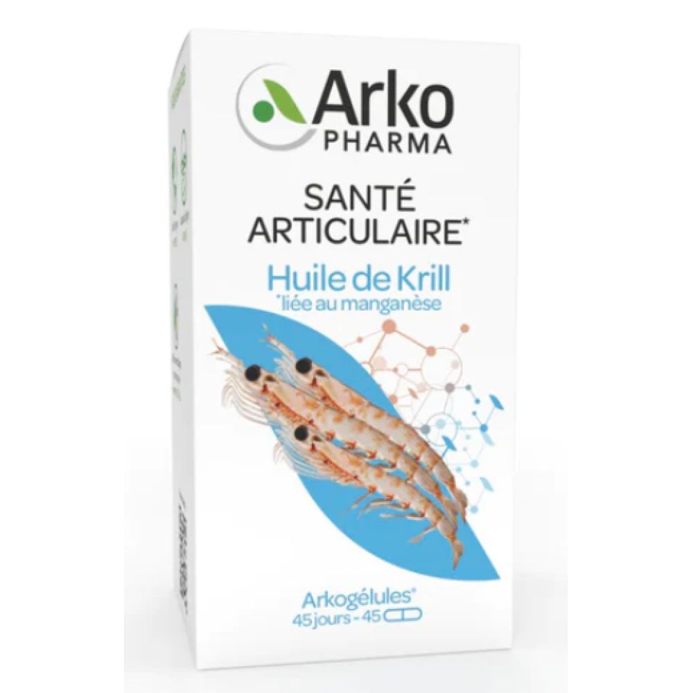 Arkopharma - Huile de krill manganèse Confort articulaire - 45 gélules