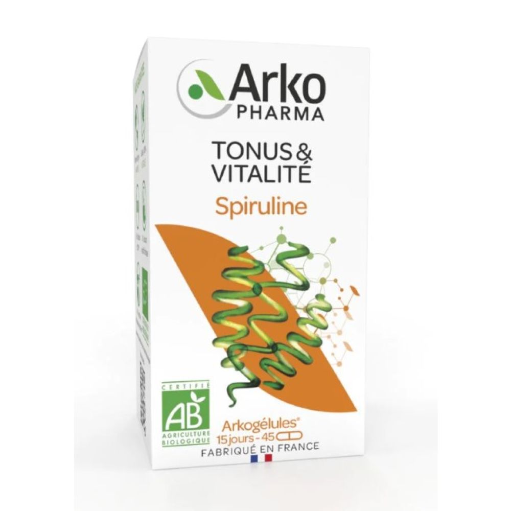 Arkopharma - Tonus et vitalité Spiruline 50 jours - 150 gélules