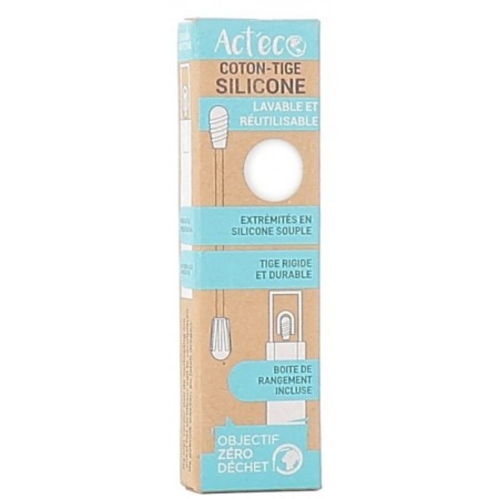 Act'éco - Coton tige silicone - Blanc