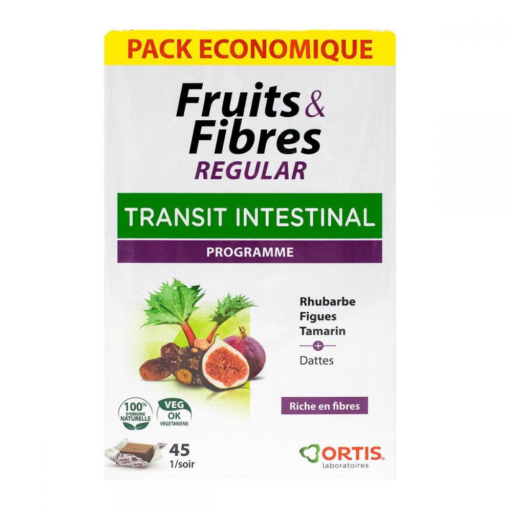 Fruits & fibres transit facile - Pack économique 45 cubes