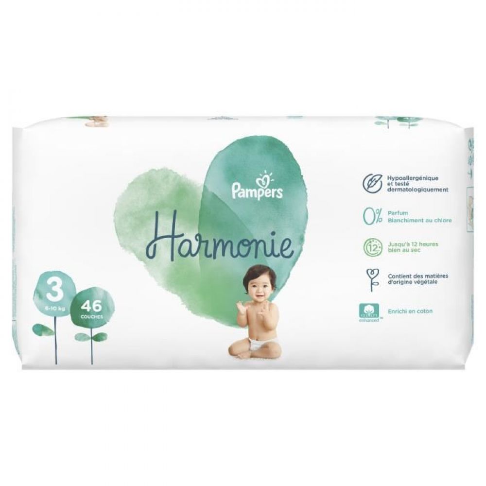 Pampers Harmonie Taille 3 6-10kg 74 Couches