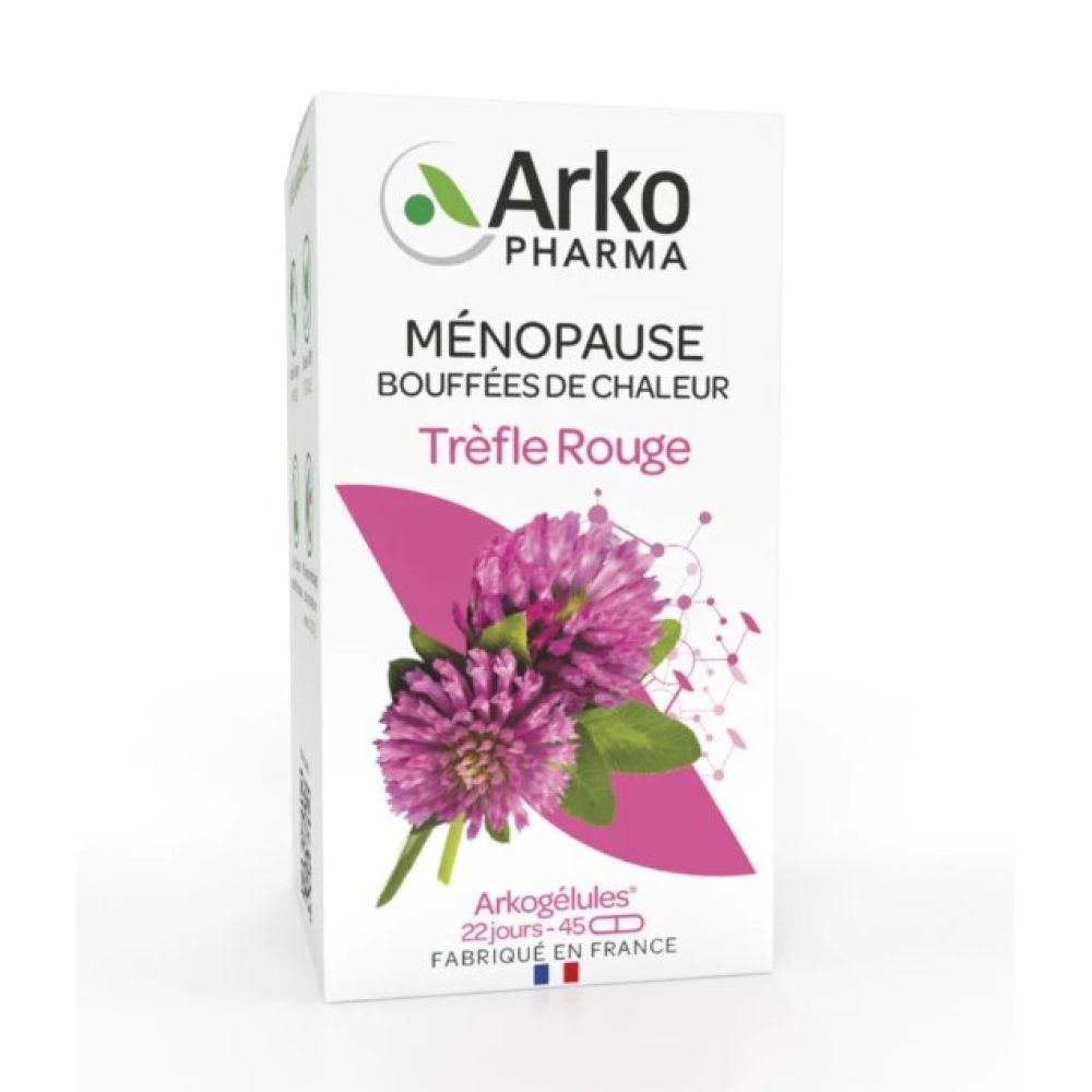 Arkopharma - Ménopause bouffées de chaleur Trèfle Rouge 22 jours - 45 gélules