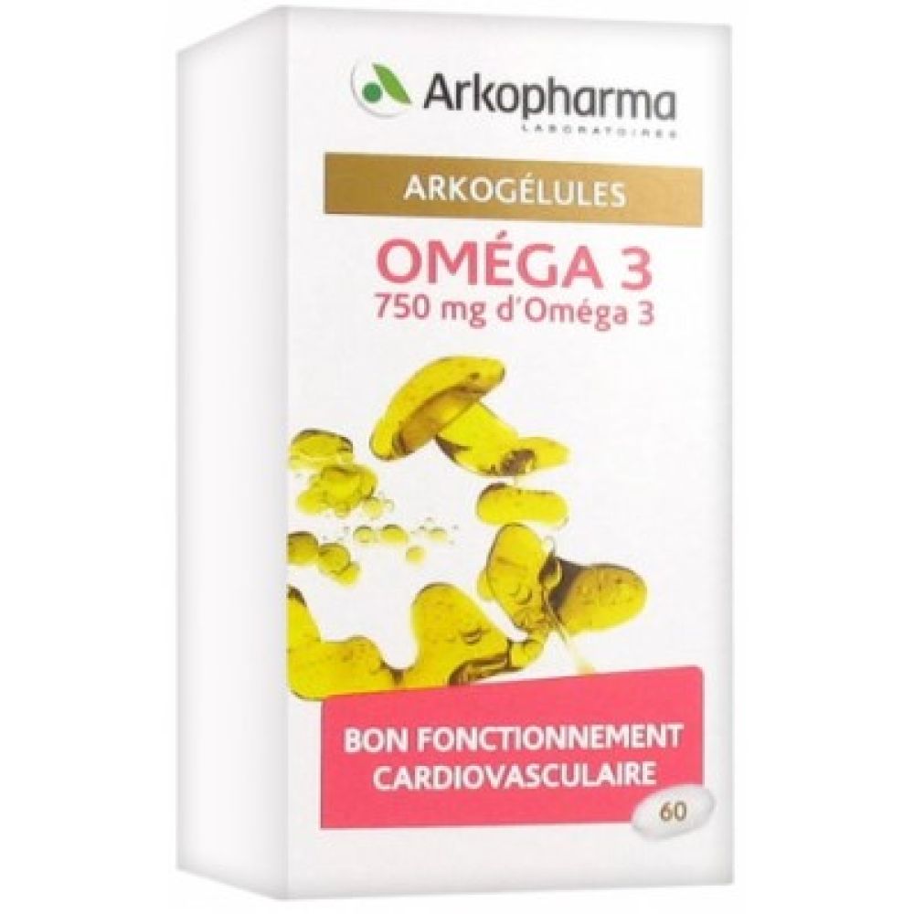 Arkopharma - Oméga 3 Bon fonctionnement cardiovasculaire - 60 gélules
