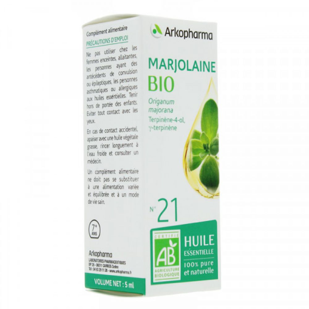 Arkopharma - Huile essentielle Marjolaine N°21 - 5 ml
