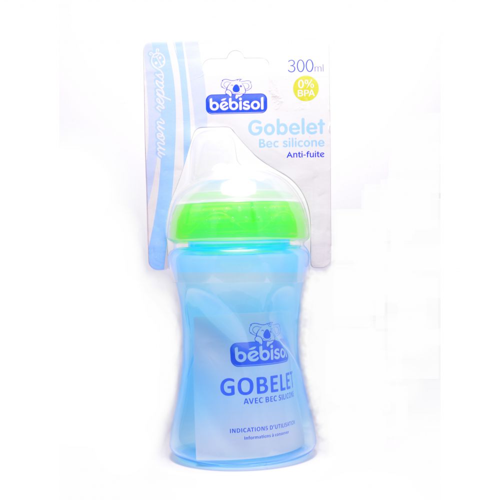 Bébisol - Gobelet bec silicone anti-fuite - 300ml