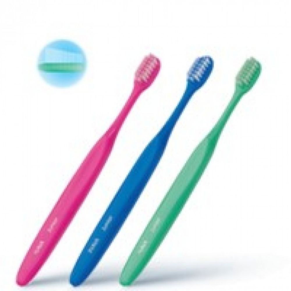 Inava - Brosse à dents junior 7/12 ans - Brosse ultra-souple