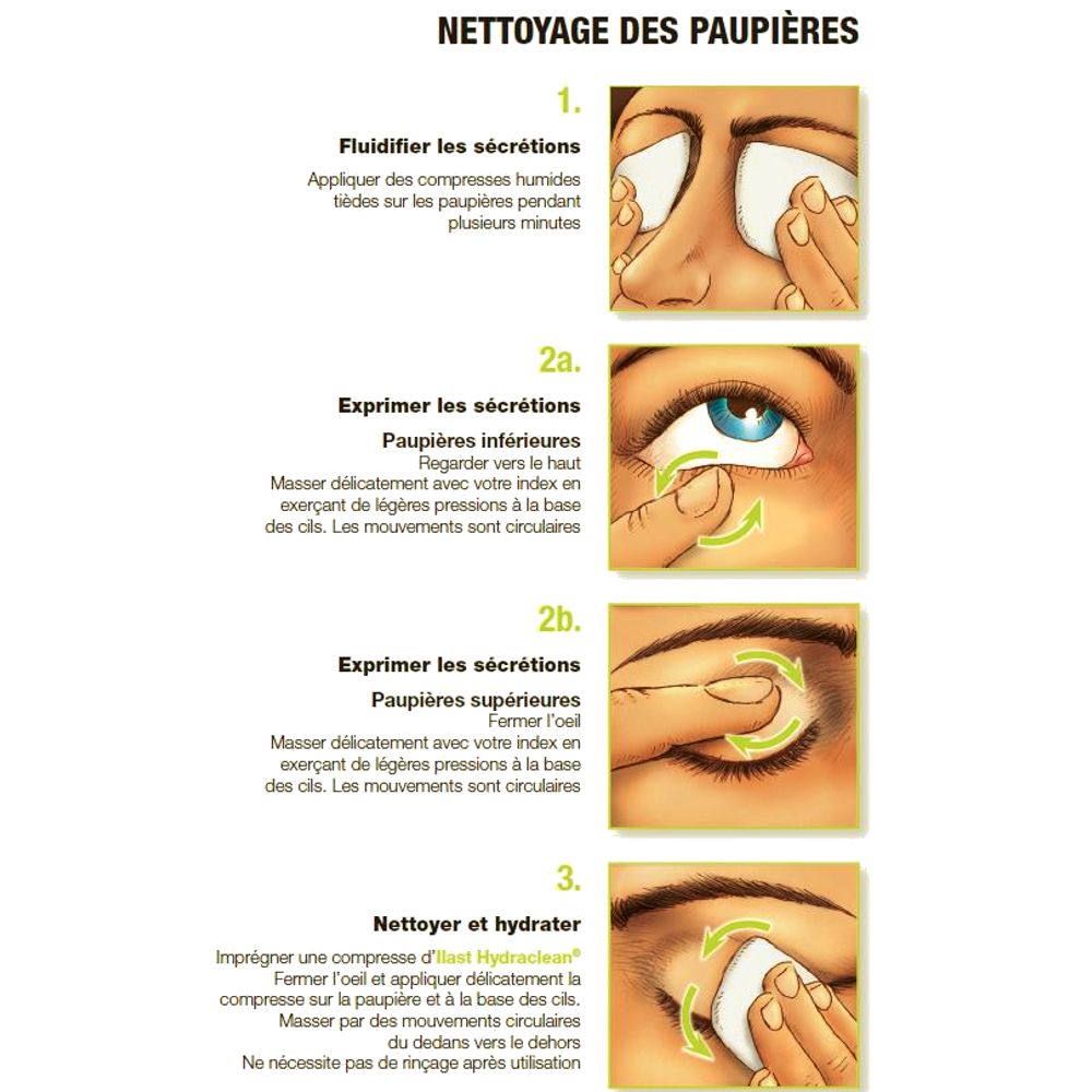 Ilast lingette nettoyante – Hygiène des Paupières et cils - Blépharite