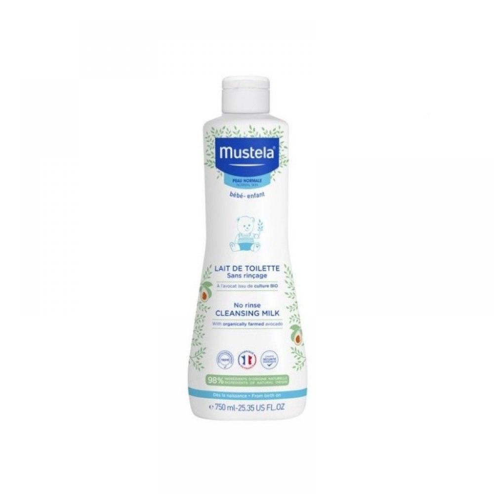 Mustela - Lait de toilette peaux normales visage et siège