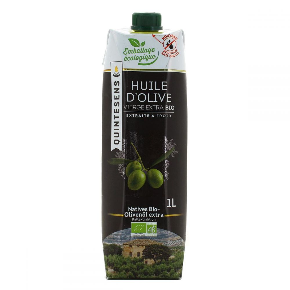 Quintesens - Huile d'olive vierge extra bio - 1 litre