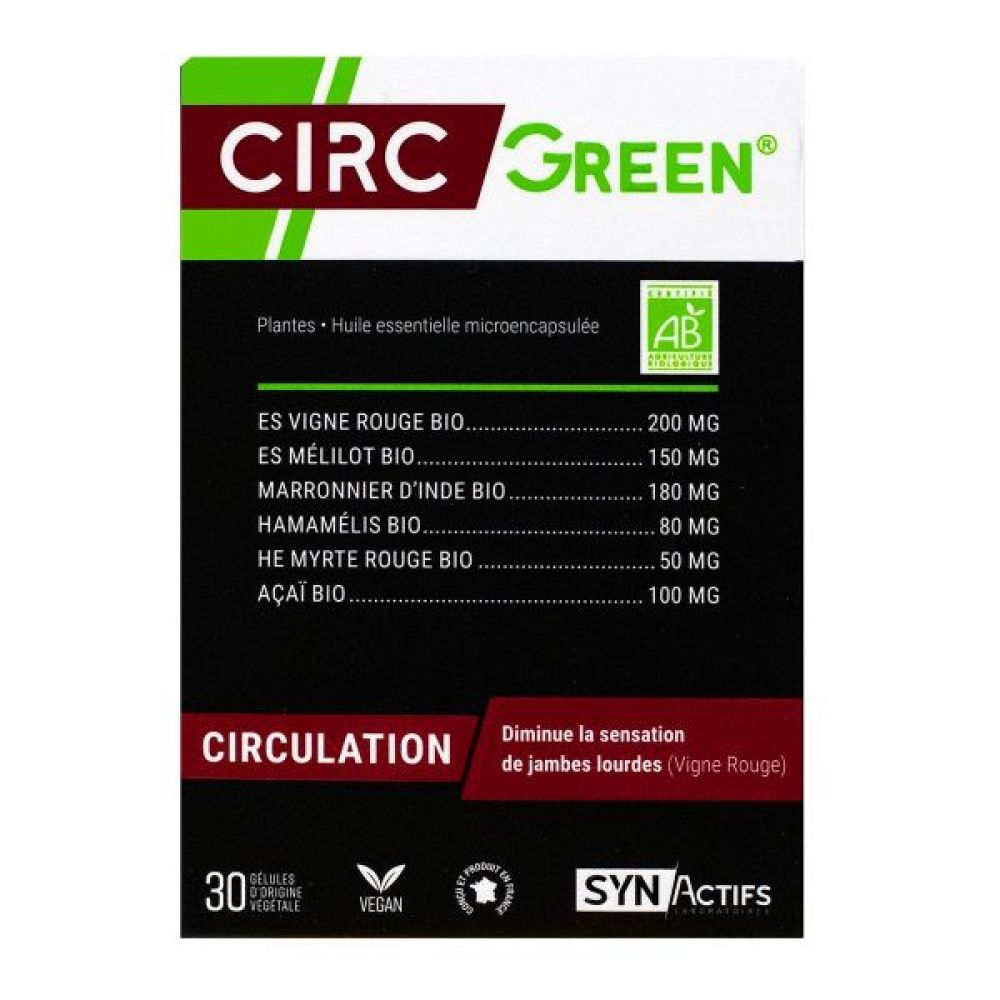 SYNActifs - CIRCGreen - 30 gélules d'origine végétale