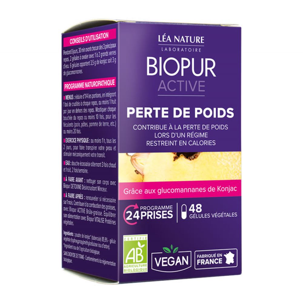 Biopur Active - Perte de poids - 48 gélules végétales