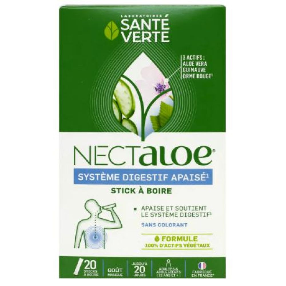 Santé verte - Nectaloe Stick à boire - 20 sticks