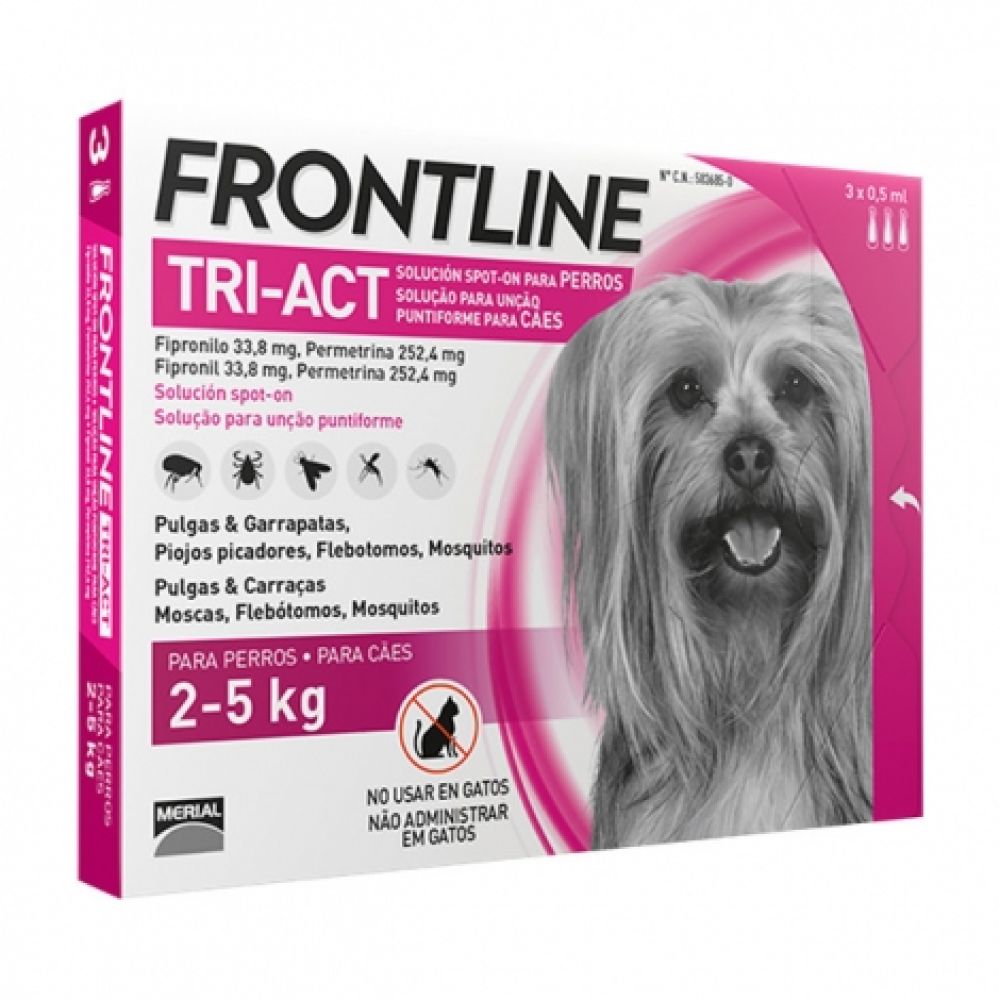 Frontline - Tri-Act Chien 2-5kg - 3 pipettes
