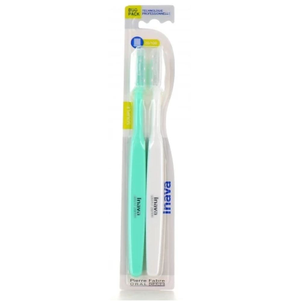 Inava - Brosse à dents souple duo