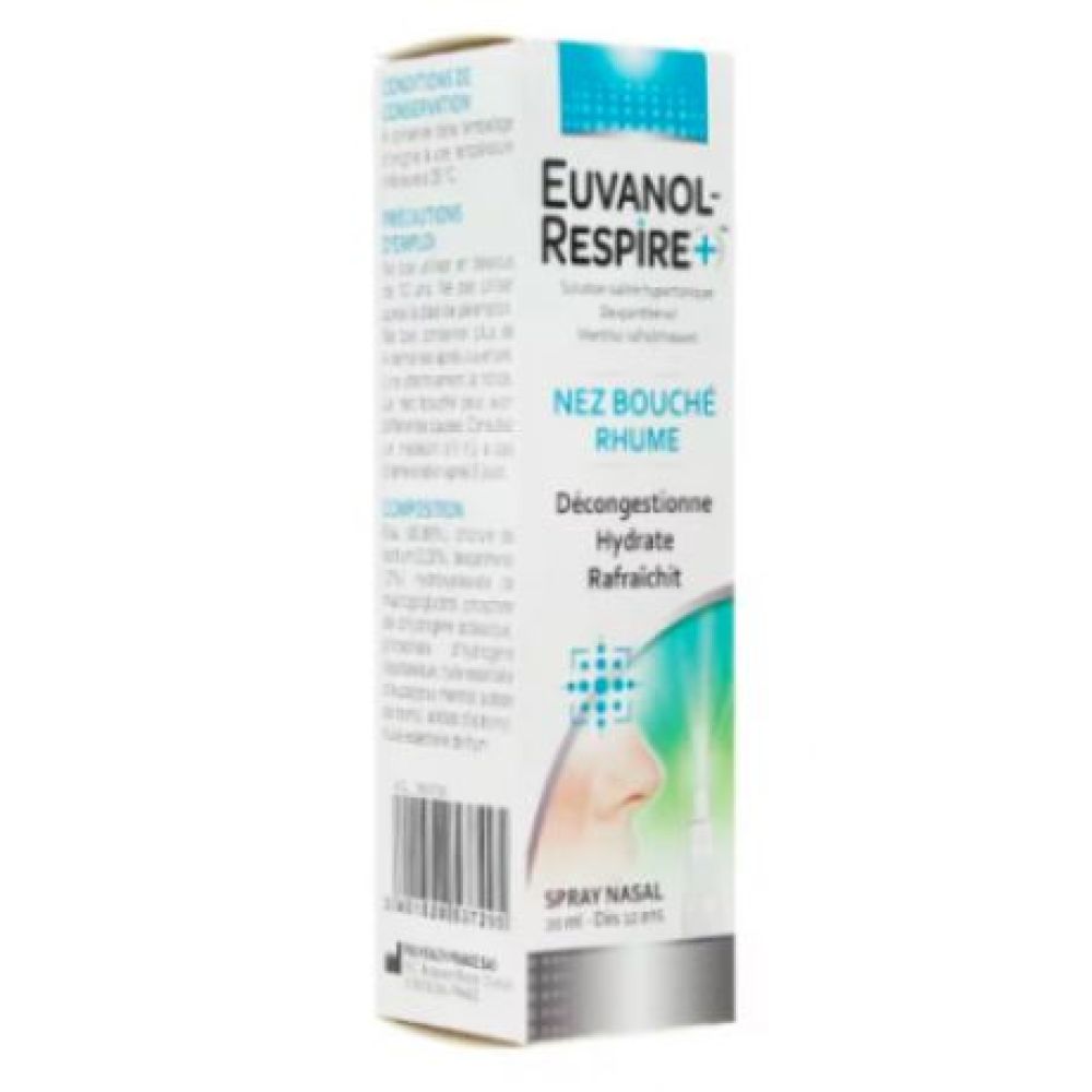 Procter et Gamble - Euvanol-Respire+ nez bouché rhume - 20mL