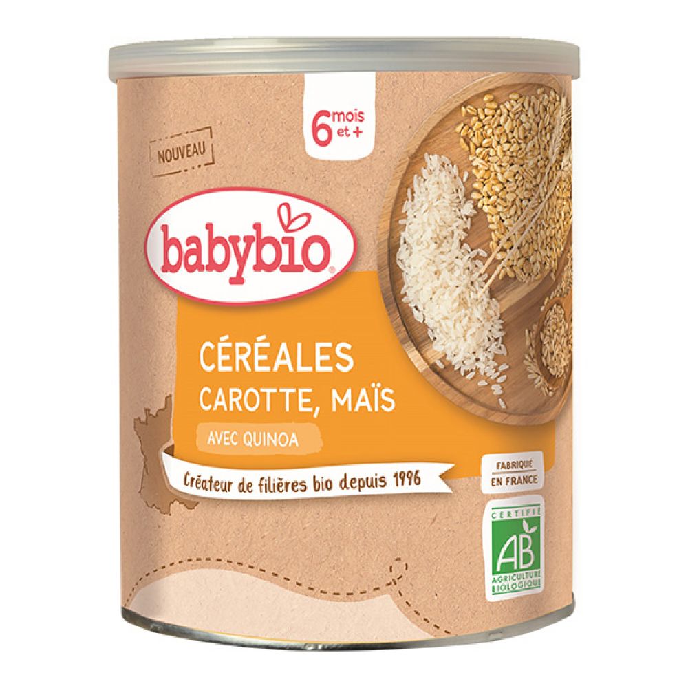 Babybio - Céréales carotte & maïs - dès 6 mois - 220 g