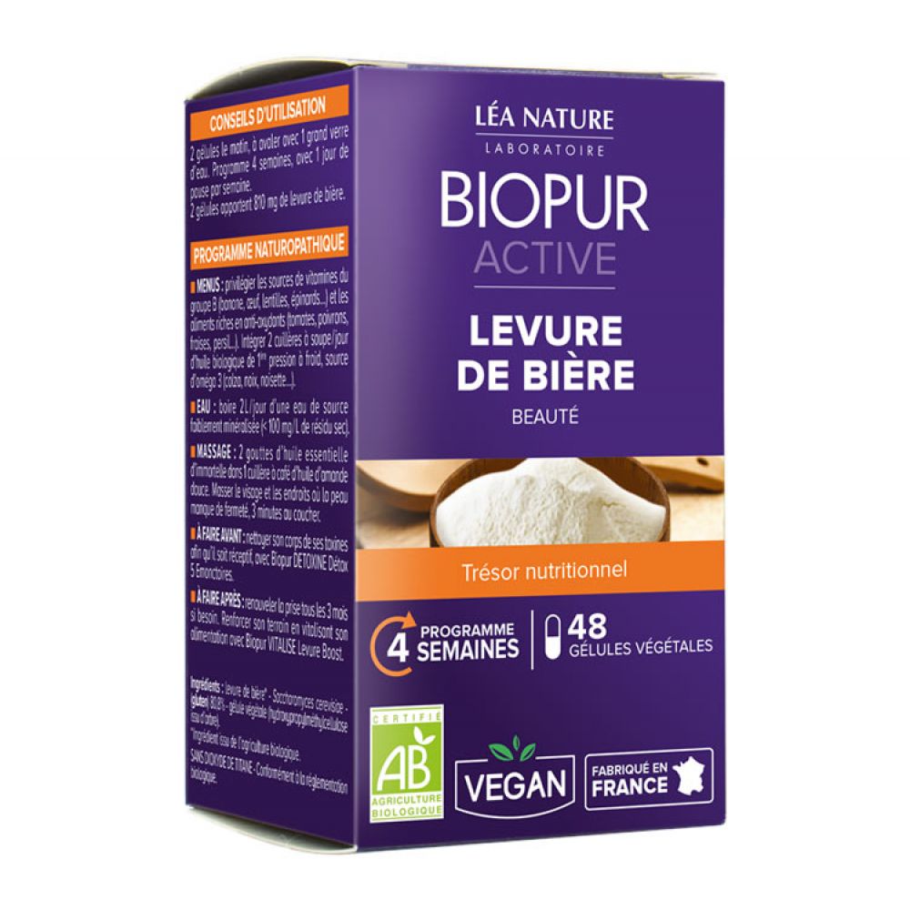 Biopur Active - Levure de bière - 48 gélules végétales