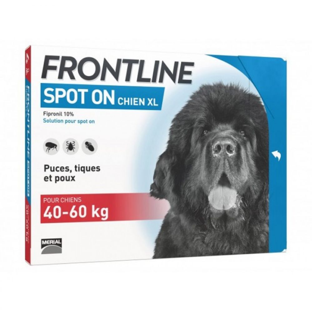 Frontline - Spot-on Chien XL 40-60kg - 4 pipettes