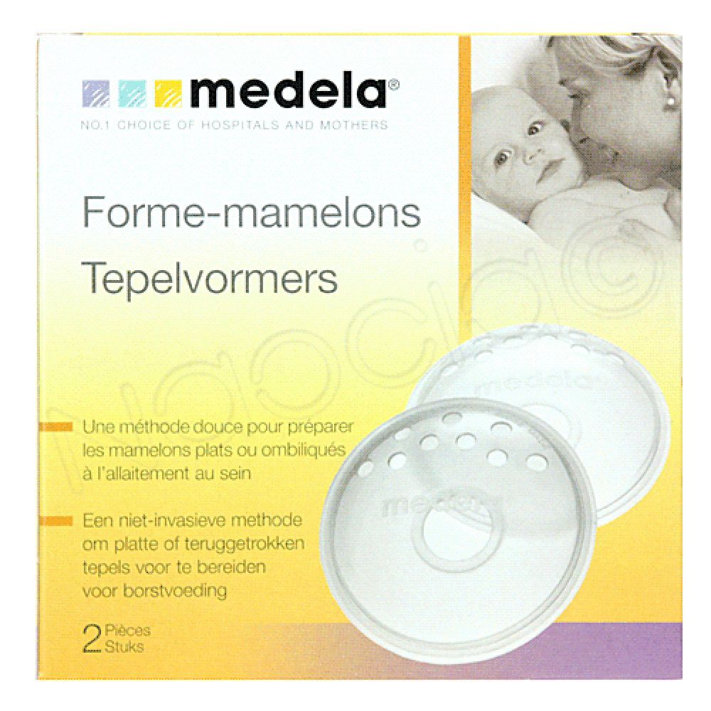 Forme-Mamelons Medela Lot De 2 - Pour Mamelons Plats Ou Ombiliqués - Sans BPA