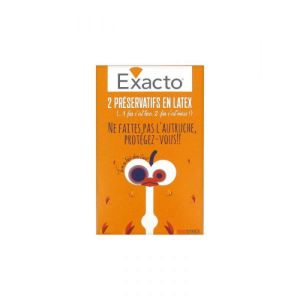 Exacto - Préservatifs en latex - 2 préservatifs