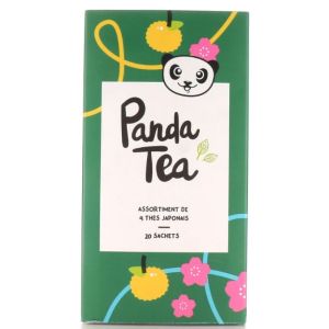 Panda Tea - Assortiment de 4 thés japonais - 20 sachets