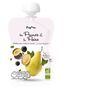 Popote - Gourde Les Prunes et la Poire 4/6 mois - 120g