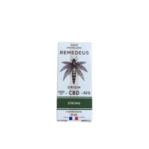 Remedeus - Origin Strong Spectre Large Huile de chanvre Naturel CBD 30% - 10ml