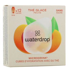 Waterdrop - Cubes d'hydratation avec du thé goût thé glacé pêche - 12 portions