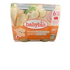 Babybio - Panais du Val de Loire, Jambon de Nouvelle-Aquitaine - 2x200g