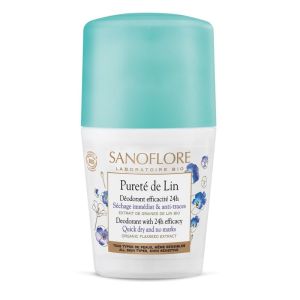 Sanoflore - Pureté de lin Déodorant 24h roll on - 50 ml