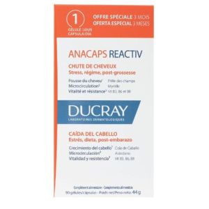 Ducray - Anacaps Reactiv Cure 3mois - 90 capsules