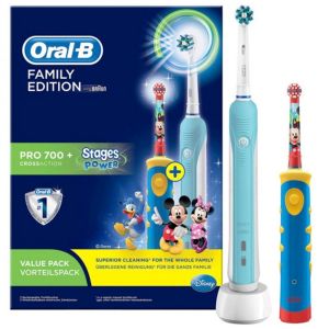 Oral-B - Family Edition Pro 700+ Cross Action et Stage Power Mickey