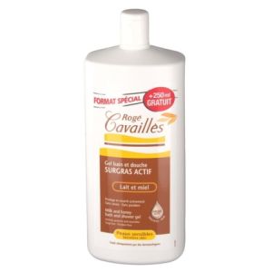 Rogé Cavaillès - Gel bain et douche surgras actif lait et miel - 1 L