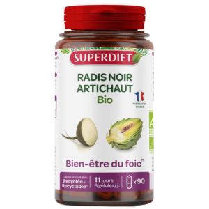 Superdiet - Radis noir artichaut bio - 90 gélules