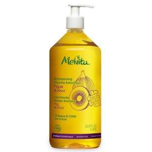 Melvita - Shampooing Douche Bio Extra doux figue et kiwi - 1 L