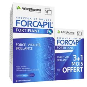 Forcapil - Cheveux et ongles force brillance vitalité - 180 + 60 gélules offertes