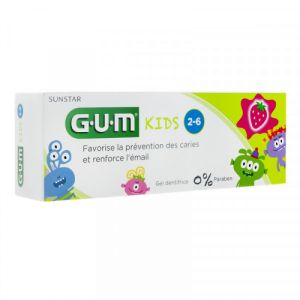 GUM - Gel dentifrice Kids 2/6 ans goût fraise - 50 ml