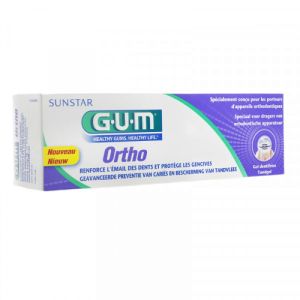 GUM - Gel dentifrice fluoré Ortho menthe verte - 75 ml