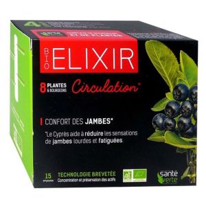 Santé verte - Elixir Circulation confort des jambes - 15 ampoules