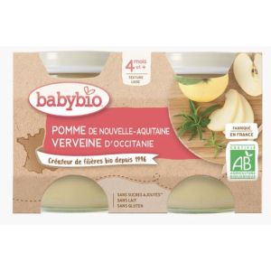 Babybio - Pomme Verveine - dès 4 mois - 2x130g