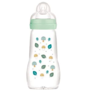 MAM - Biberon verre Bleu - 260 ml