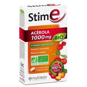 Nutreov - Stim e Acérola 1000 mg - 28 comprimés à croquer
