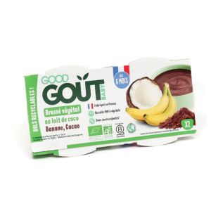Good Goût - Brassé végétal au lait de coco banane cacao - lot de 2