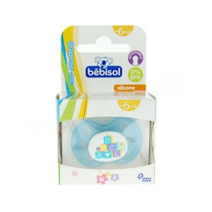 Bebisol - Sucette à téterelle réversible silicone 0-6mois Arthur & Lola