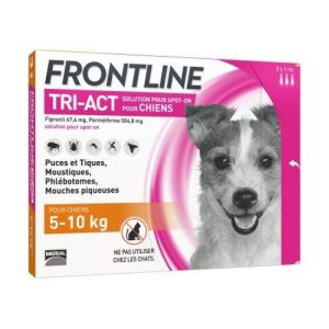 Frontline - Tri-Act Chien 5-10kg - 3 pipettes