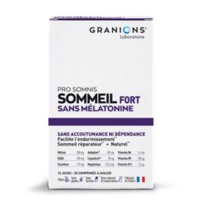 Granions - Sommeil fort sans mélatonine - 30 comprimés