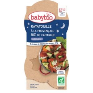 Babybio - Ratatouille à la provençale & riz - dès 12 mois - 2 x 200 g