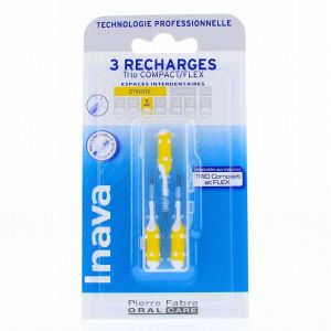 Inava - Brossettes interdentaires 3 recharges jaunes - Étroits 1 mm (copie)