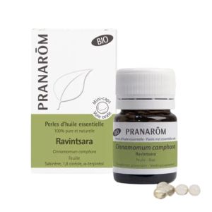 Pranarom - Perle d'huile essentielle Ravintsara - 60 perles